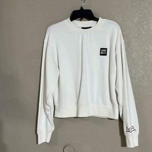 Vans Textured Waves Pullover Crew Fleece (Marshmallow) Women's size large